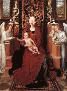 Hans Memling Virgin and Child Enthroned with Two Angels France oil painting artist